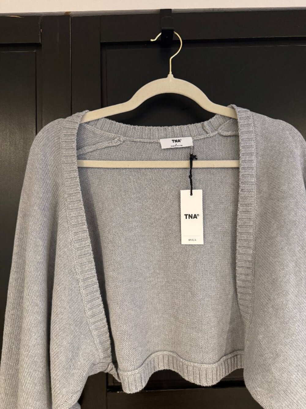 NWT Aritzia Gramercy Shrug in Heather Chrome